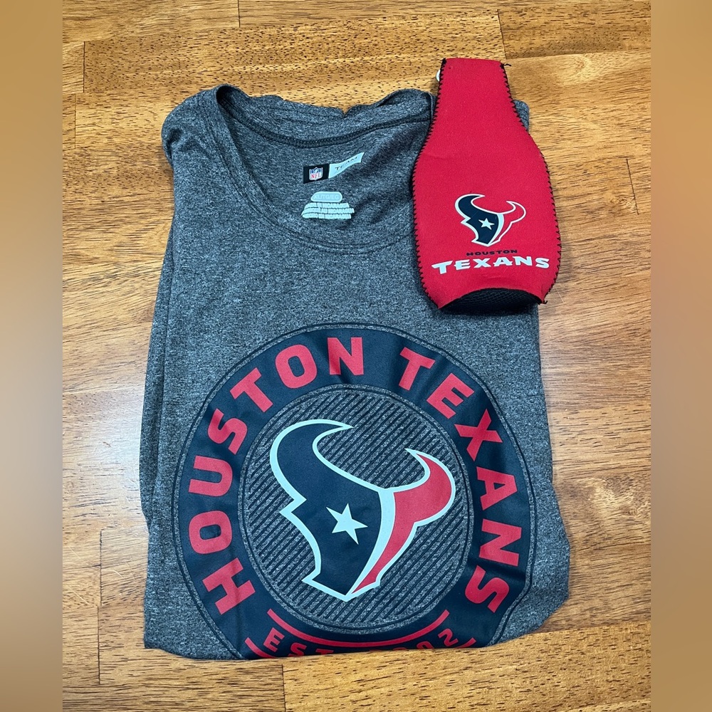 Houston Texans Shirt and Bottle Koozie
